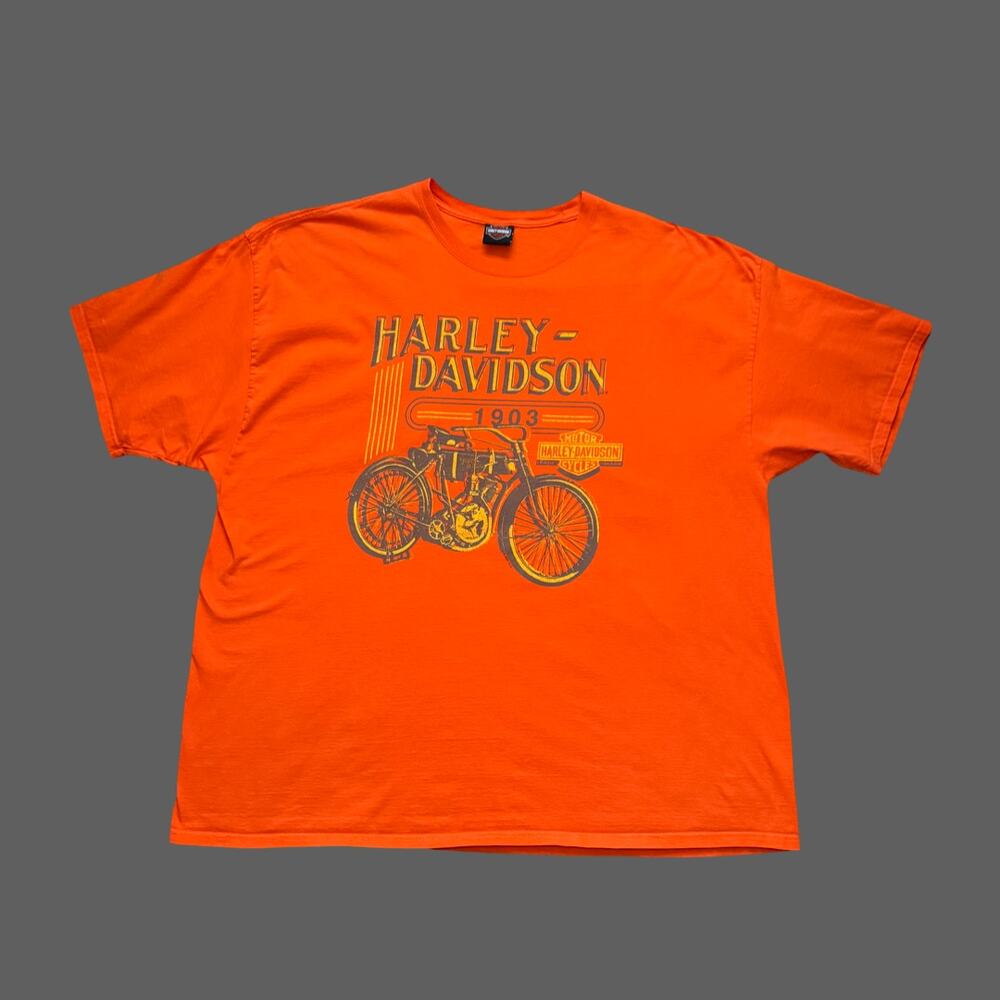 Harley Davidson 1903 Rooster’s Sioux City 4XL Orange Tee